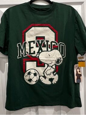 Snoopy Mexico T-shirt Jersey XS